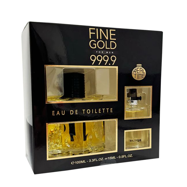 REAL TIME FINE GOLD tualetinių vyrų vandenų rinkinys (100  ml + 15 ml)