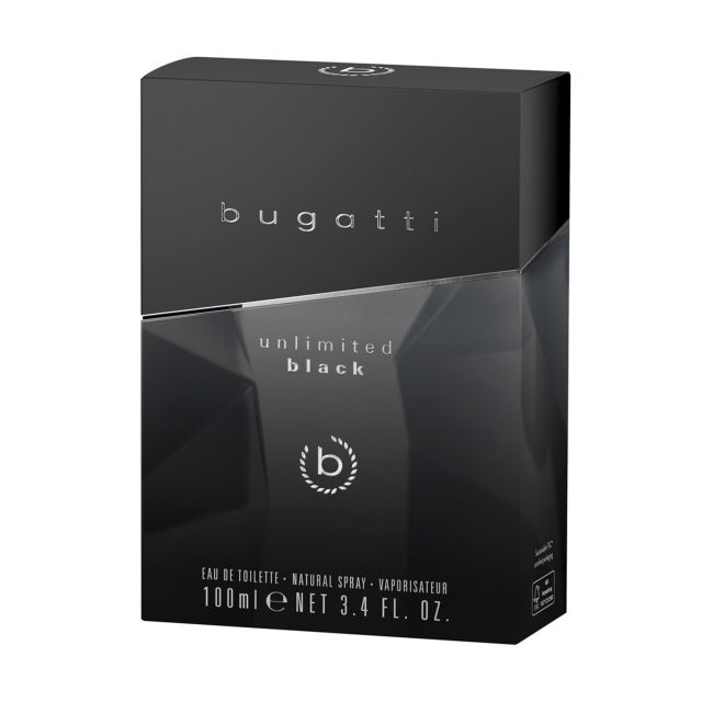 BUGATTI UNLIMITED BLACK tualetinis vanduo, 100 ml