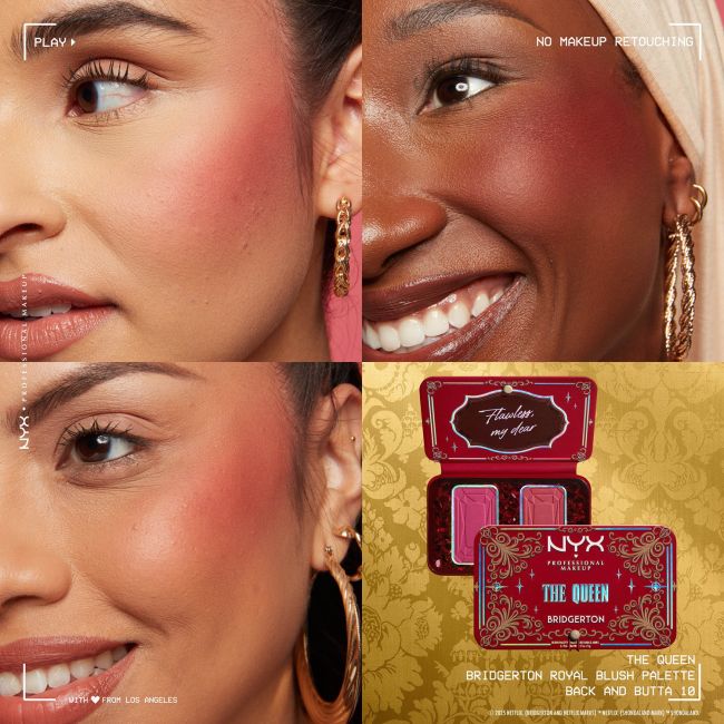 NYX PROFESSIONAL MAKEUP BRIDGERTON THE QUEEN DUO skaistalų paletė