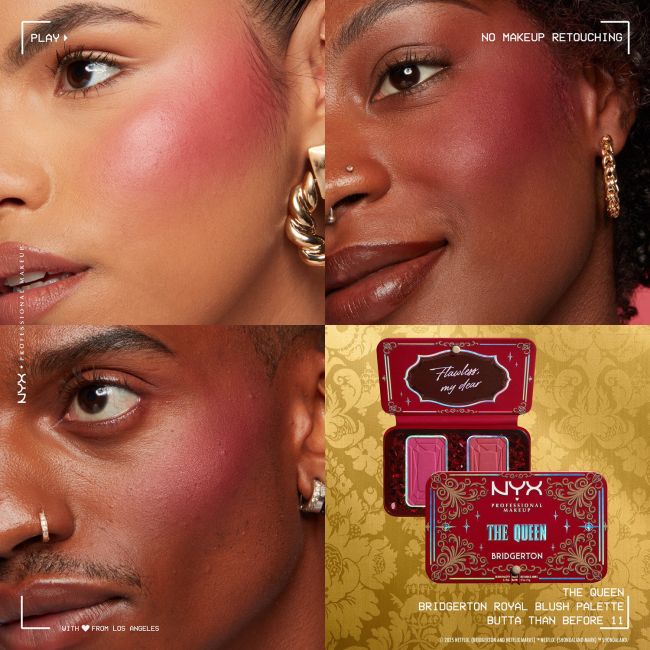 NYX PROFESSIONAL MAKEUP BRIDGERTON THE QUEEN DUO skaistalų paletė
