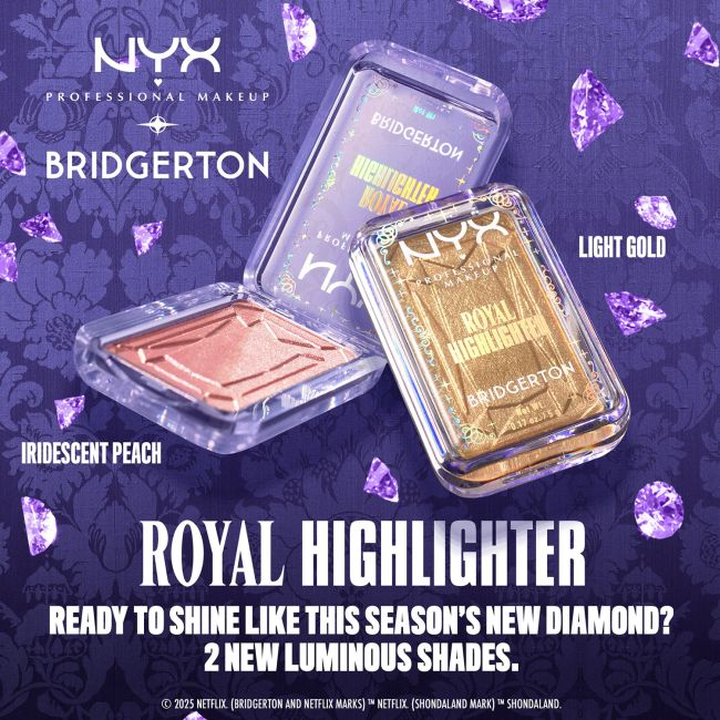 NYX PROFESSIONAL MAKEUP BRIDGERTON ROYAL HIGHLIGHTER švytėjimo suteikianti pudra, 5 g