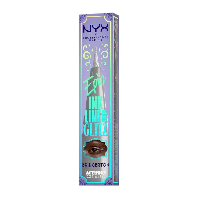NYX PROFESSIONAL MAKEUP BRIDGERTON EPIC INK LINER GLITZ akių kontūro flomasteris, 1 ml