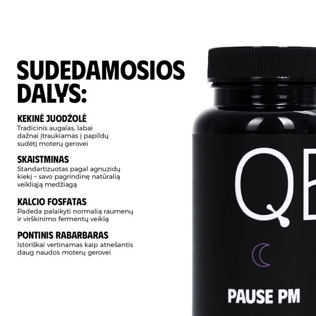 QED PAUSE AM + PM maisto papildai, 30 + 30 kapsulių