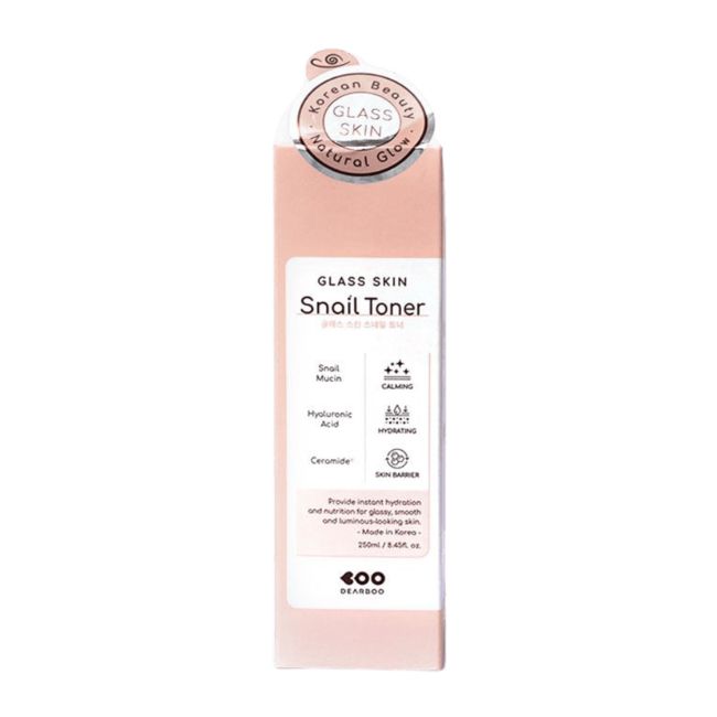DEARBOO GLASS SKIN SNAIL veido tonikas, 250 ml