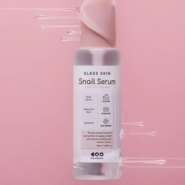 DEARBOO GLASS SKIN SNAIL veido serumas, 100 ml