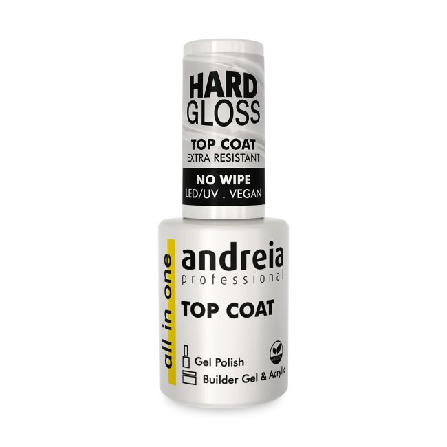 ANDREIA ALL IN ONE HARD GLOSS viršutinis nagų lako sluoksnis, 10,5 ml
