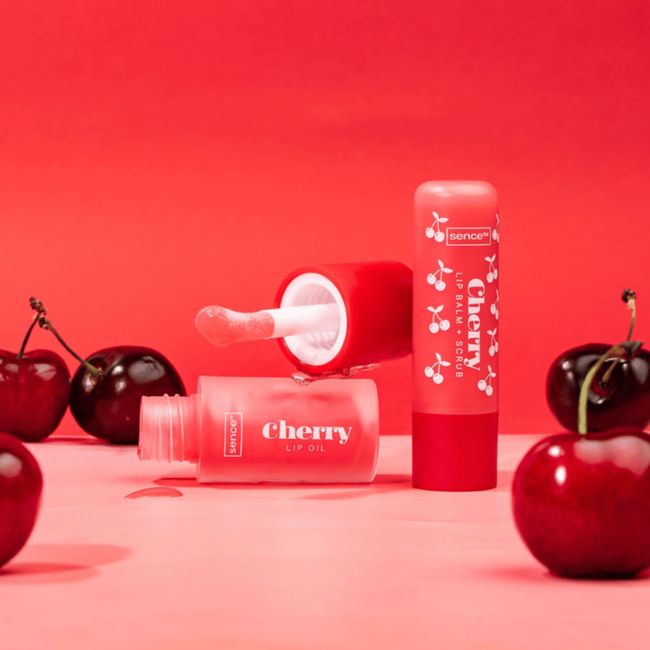 SENCE CHERRY lūpų priežiūros priemonių rinkinys