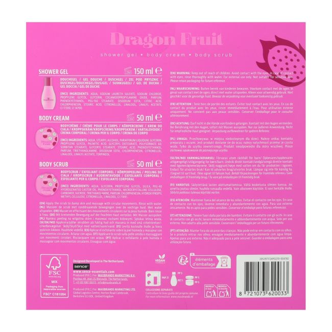 SENCE THE GOOD RECIPE DRAGON FRUIT kūno priežiūros priemonių rinkinys