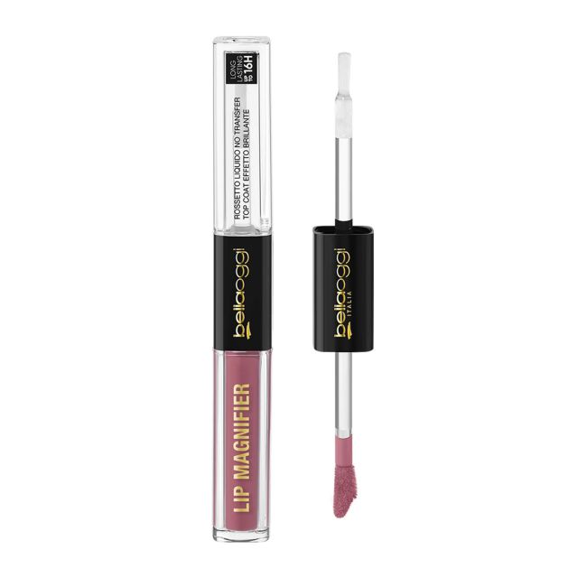 BELLAOGGI MAGNIFIER lūpų dažai + viršutinis sluoksnis (1,2 + 1,5 ml)