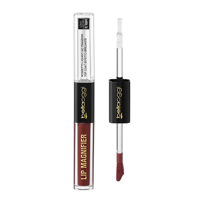 BELLAOGGI MAGNIFIER lūpų dažai + viršutinis sluoksnis (1,2 + 1,5 ml)