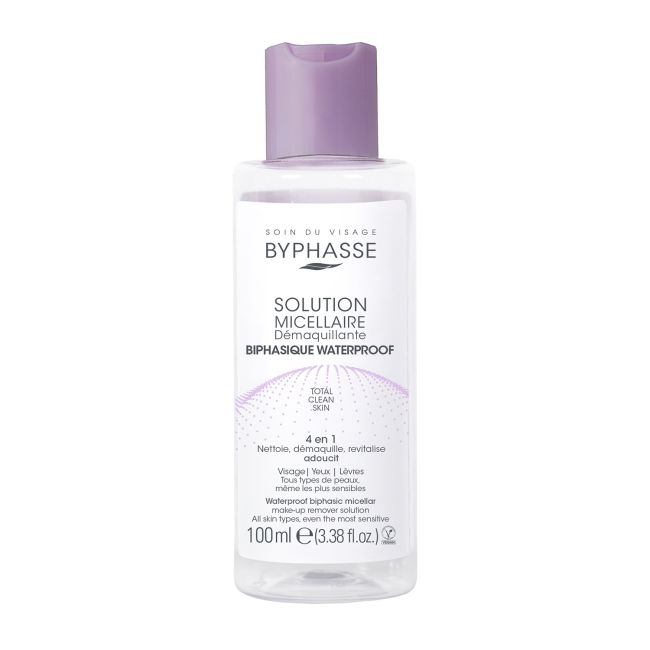 BYPHASSE SOLUTION TOTAL CLEAN SKIN 4 IN 1 micelinis vanduo, 100 ml