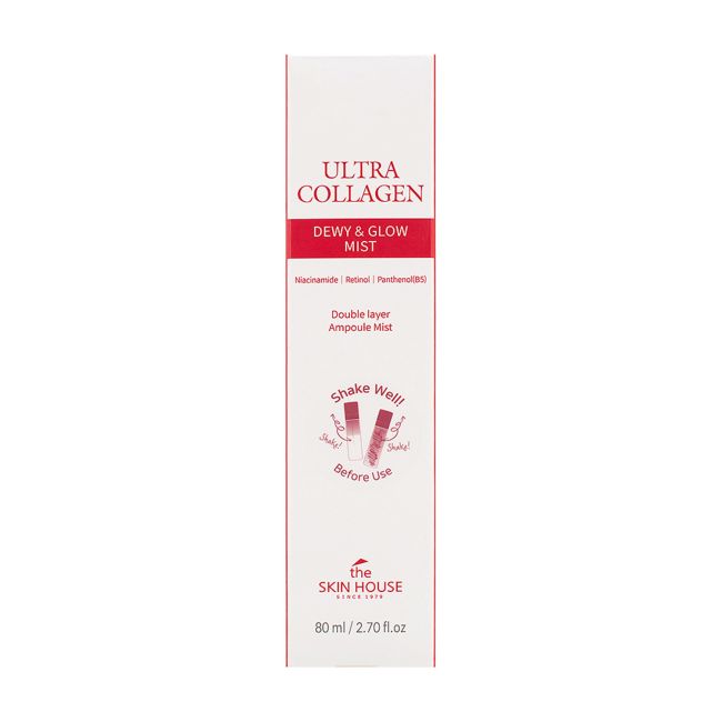 THE SKIN HOUSE ULTRA COLLAGEN DEWY & GLOW veido migla tonikas, 80 ml