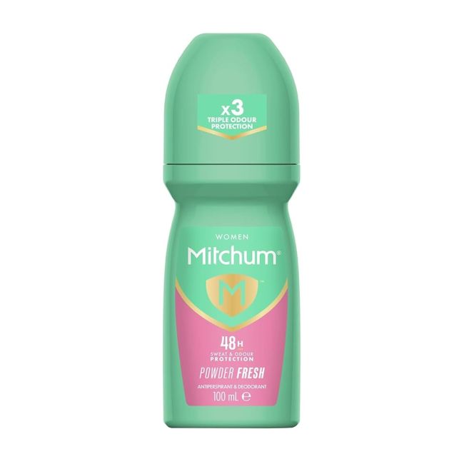 MITCHUM POWDER FRESH 48H moterų rutulinis dezodorantas antiperspirantas, 100 ml