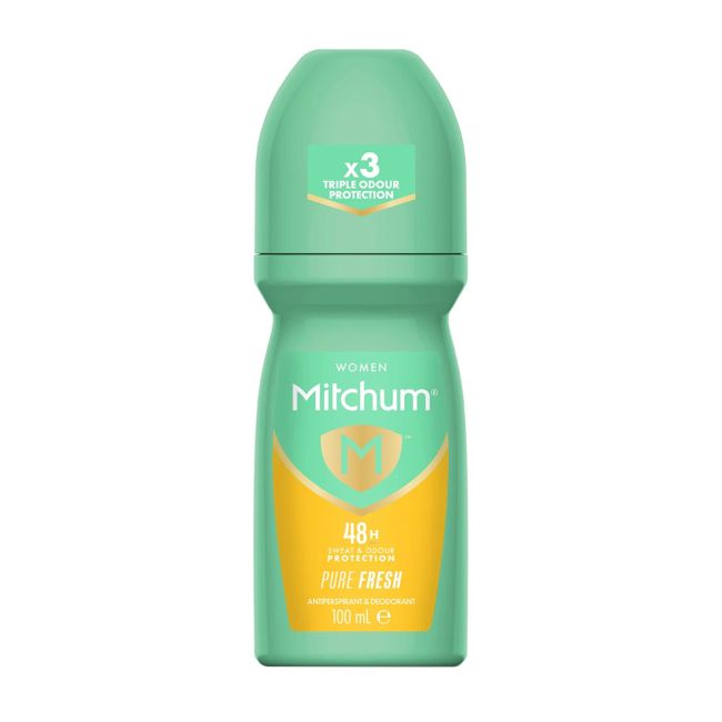 MITCHUM PURE FRESH 48H moterų rutulinis dezodorantas antiperspirantas, 100 ml
