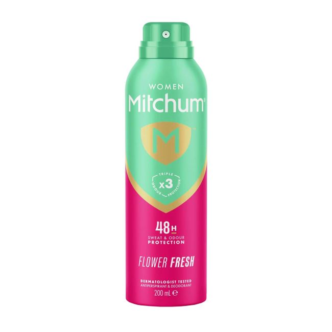 MITCHUM FLOWER FRESH 48H moterų purškiamasis dezodorantas antiperspirantas, 200 ml