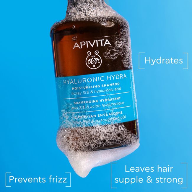 APIVITA HYALURONIC HYDRA drėkinamasis plaukų šampūnas, 250 ml