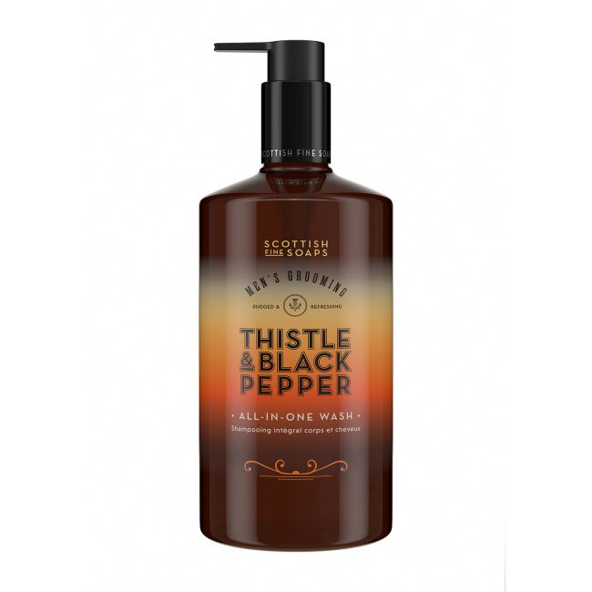 SCOTTISH THISTLE & BLACK PEPPER ALL-IN-ONE vyrų prausiklis, 500 ml