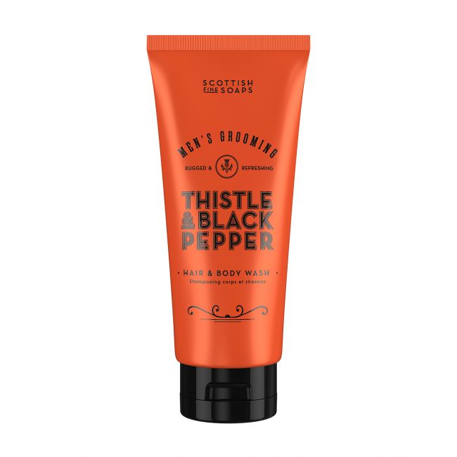 SCOTTISH THISTLE & BLACK PEPPER plaukų ir kūno prausiklis, 200 ml