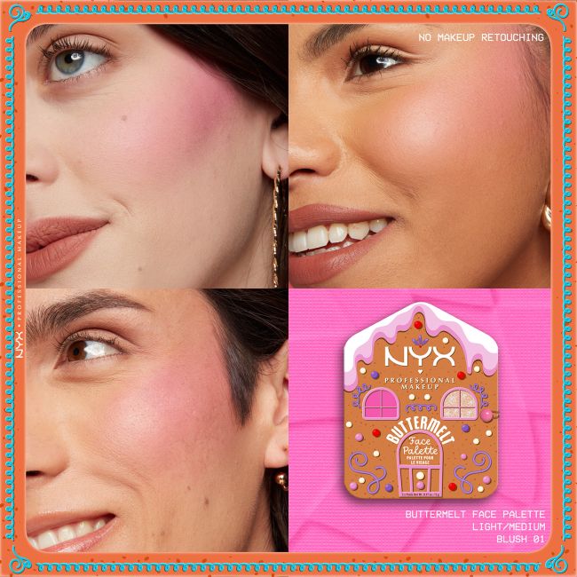 NYX PROFESSIONAL MAKEUP BUTTERMELT veido bruožų modeliavimo paletė, 2 x 5 g