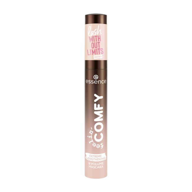 ESSENCE FEELIN' COMFY EXTREME LENGTHENING & VOLUME blakstienų tušas, 13 ml