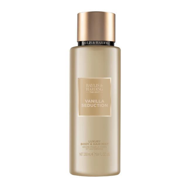 BAYLIS & HARDING THE EDIT VANILLA SEDUCTION kūno ir plaukų dulksna, 250 ml