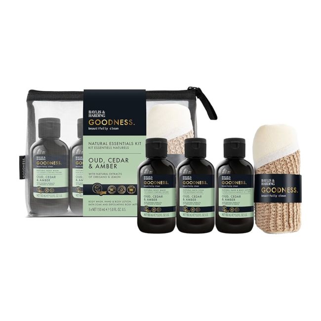 BAYLIS & HARDING GOODNESS OUD, CEDAR & AMBER dovanų rinkinys