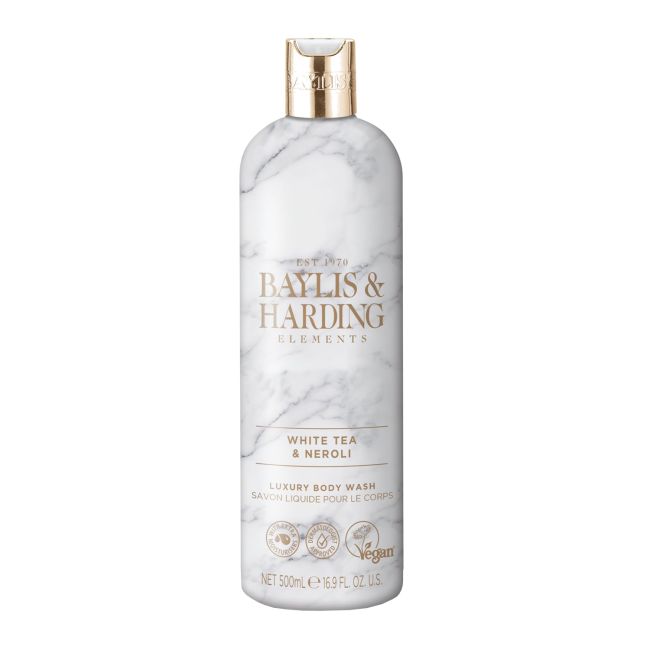 BAYLIS & HARDING ELEMENTS WHITE TEA & NEROLI kūno prausiklis, 500 ml
