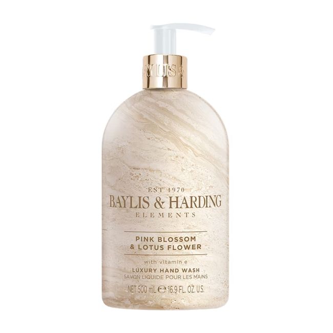 BAYLIS & HARDING ELEMENTS PINK BLOSSOM & LOTUS FLOWER rankų prausiklis, 500 ml