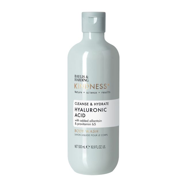 BAYLIS & HARDING KINDNESS+ HYALURONIC ACID kūno prausiklis, 500 ml