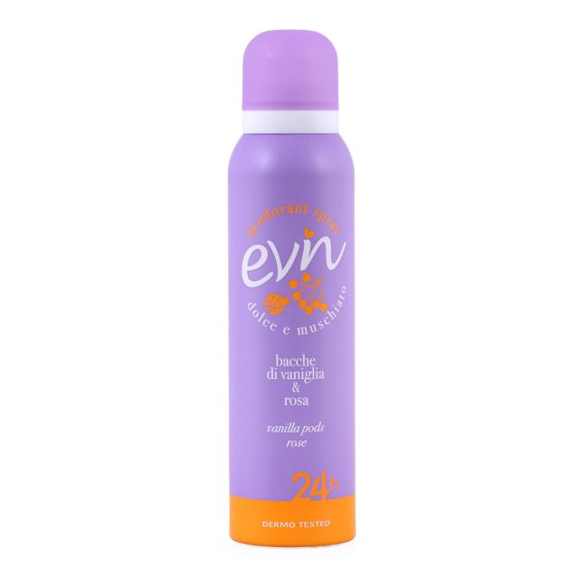 EVIN BACCHE DI VANIGLIA & ROSA purškiamasis dezodorantas, 150 ml