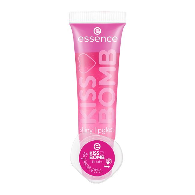 ESSENCE KISS BOMB SHINY lūpų blizgis ir lūpų balzamas (10 ml + 0,8 g)