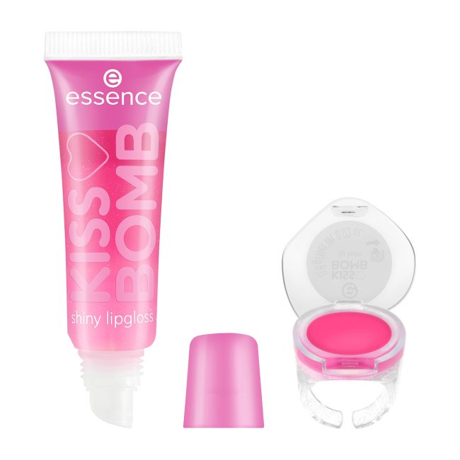 ESSENCE KISS BOMB SHINY lūpų blizgis ir lūpų balzamas (10 ml + 0,8 g)