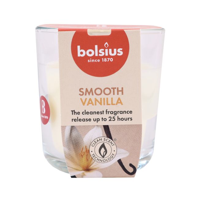 BOLSIUS SMOOTH VANILLA 25H kvapni žvakė