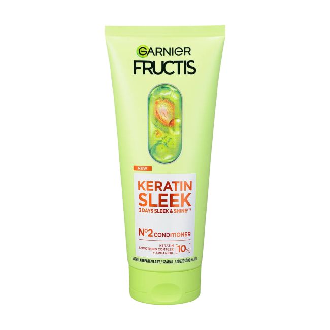 GARNIER FRUCTIS KERATIN SLEEK plaukų kondicionierius, 200 ml