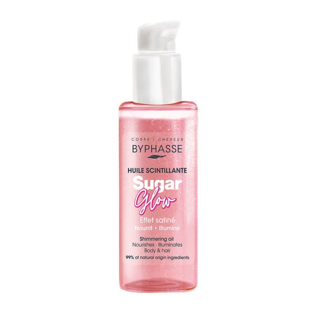 BYPHASSE SUGAR GLOW SHIMMERING kūno ir plaukų aliejus, 100 ml