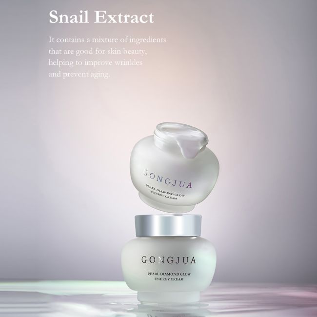 GONGJUA SNAIL MELATONIN PEARL DIAMOND GLOW ENERGY veido kremas, 50 ml