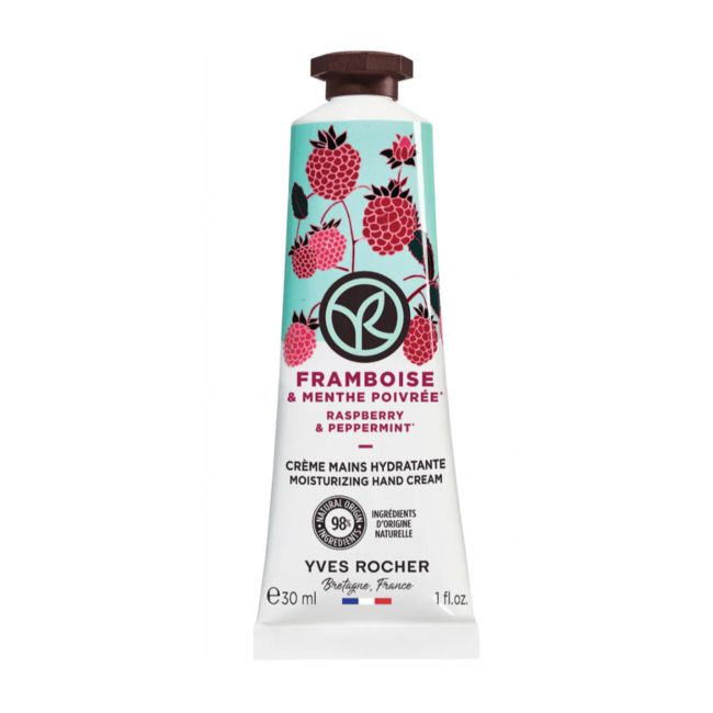 YVES ROCHER RASPBERRY & PEPPERMINT rankų kremas, 30 ml