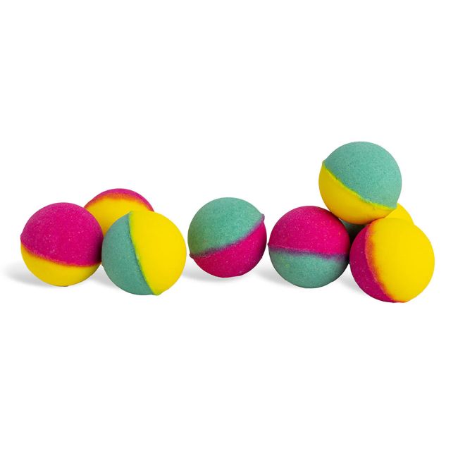 IDC INSTITUTE RAINBOW ORANGE & LEMON vonios burbulai, 8 x 15 g