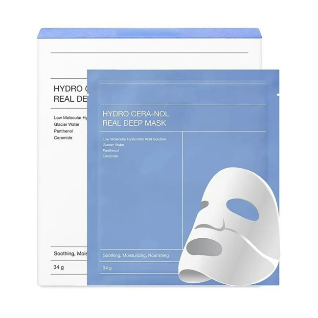 BIODANCE HYDRO CERA-NOL REAL DEEP veido kaukės (4 vnt. x 34 g)
