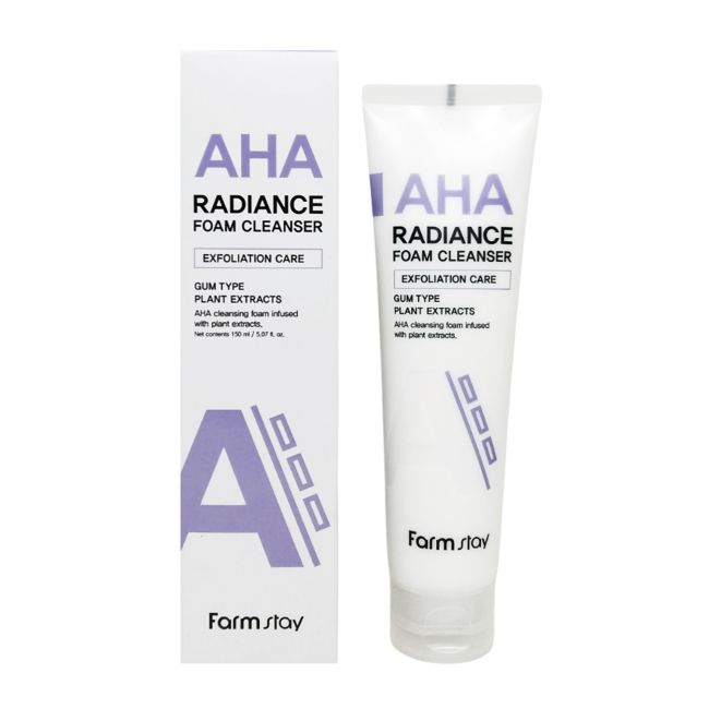 FARMSTAY AHA RADIANCE putojantis veido prausiklis, 150 ml