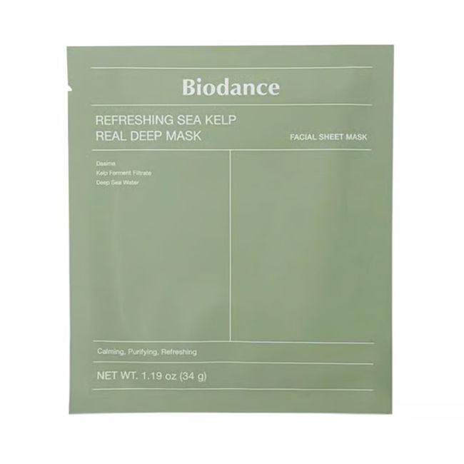 BIODANCE REFRESHING SEA KELP REAL DEEP veido kaukė, 34 g