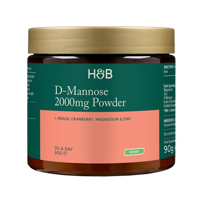 H&B D-manozė 2000 mg, milteliai, 90 g
