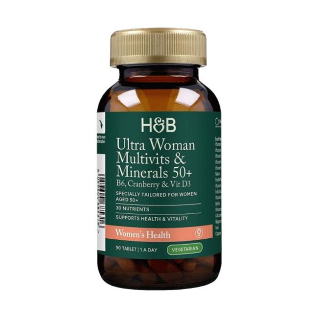 H&B ULTRA multivitaminai ir mineralai moterims 50+, 90 tablečių