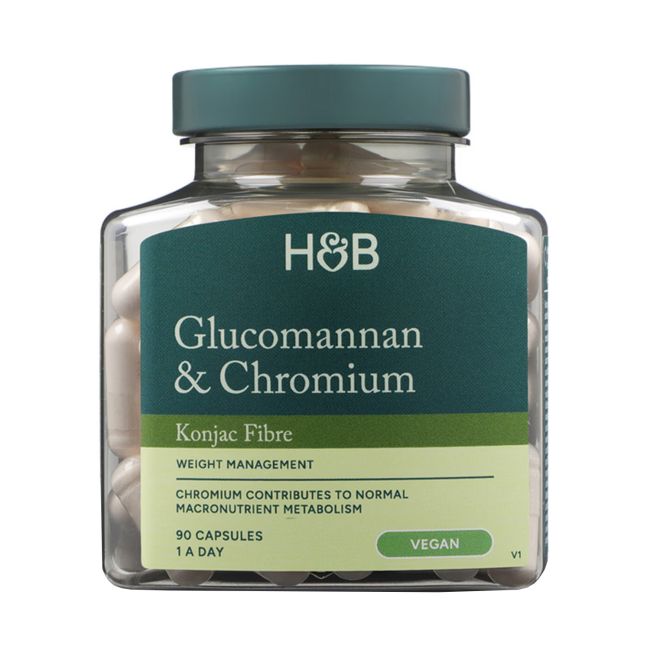 H&B gliukomanas ir chromas, 90 kapsulių