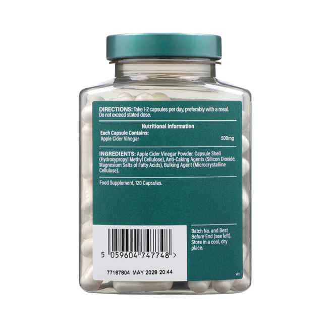 H&B obuolių sidro actas 500 mg, 120 kapsulių