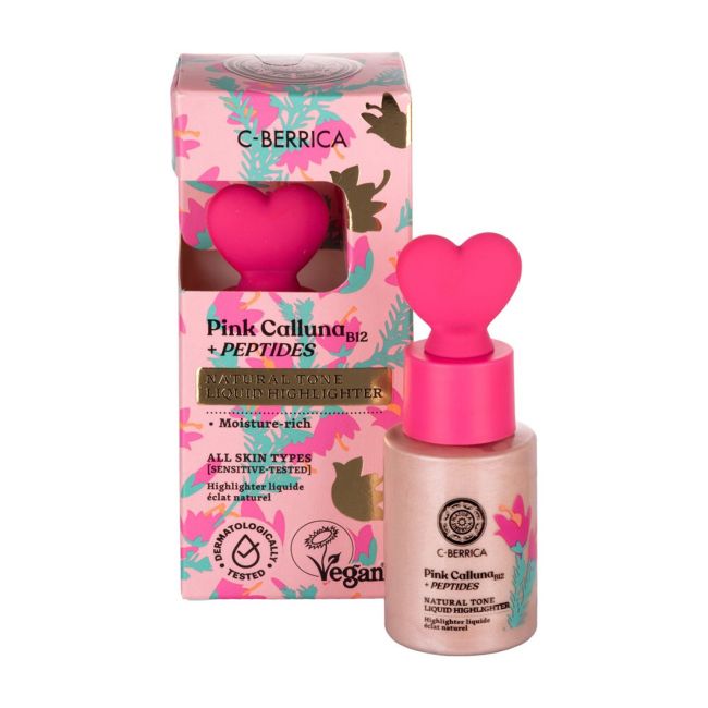 C-BERRICA PINK CALLUNA NATURAL TONE LIQUID švytėjimo suteikianti priemonė, 30 ml
