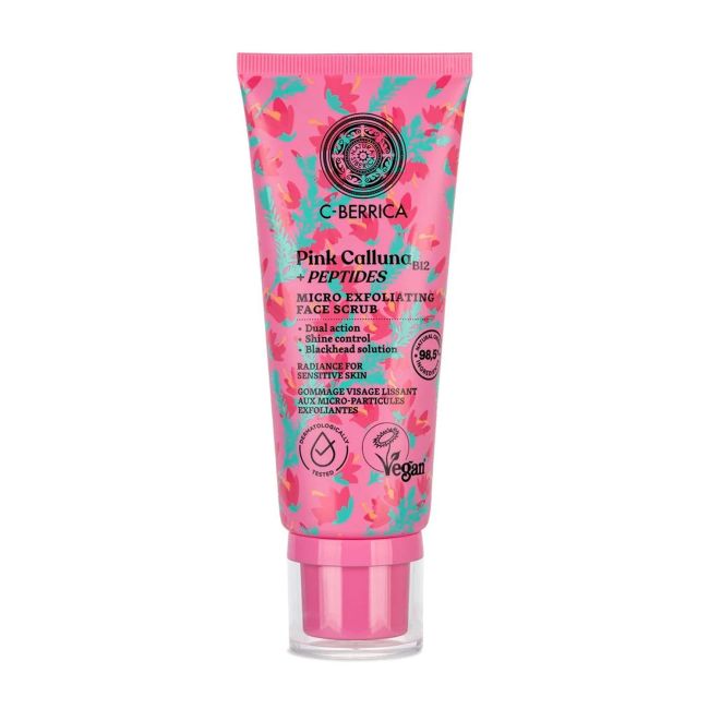 C-BERRICA PINK CALLUNA MICRO EXFOLIATING veido šveitiklis, 100 ml