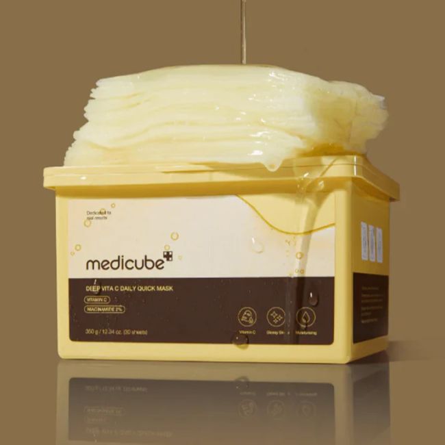 MEDICUBE DEEP VITA C DAILY QUICK veido kaukės, 350 g / 30 vnt.