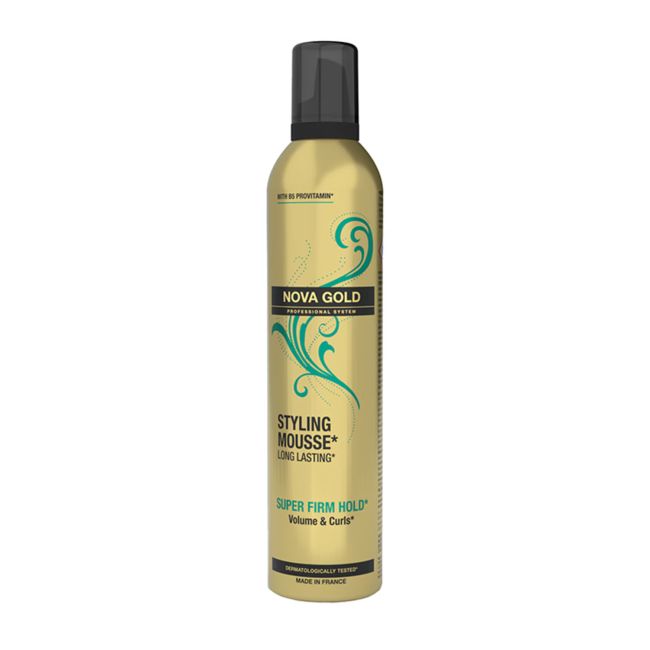 NOVA GOLD STYLING SUPER FIRM HOLD plaukų putos, 300 ml