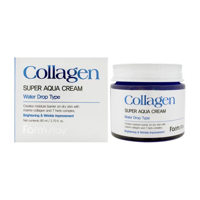 FARMSTAY COLLAGEN SUPER AQUA veido kremas, 80 ml
